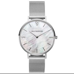 BRAND NEW Paul Valentine Silver Seashell Watch